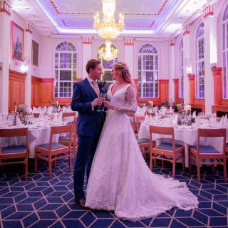 Bride and Groom in Butchers' Hall